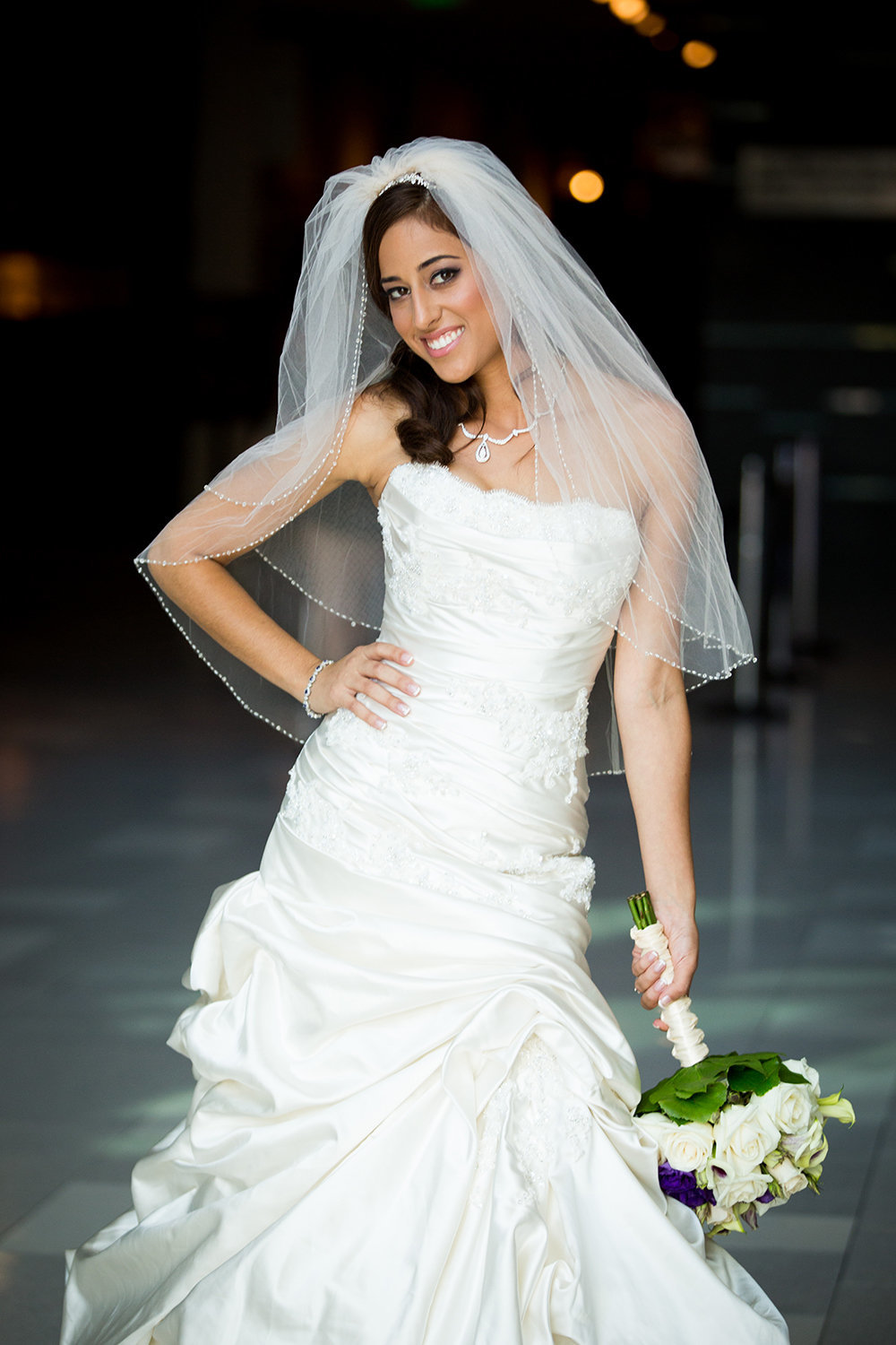Bridal portrait at Hard Rock Hotel in Downtown San Diego