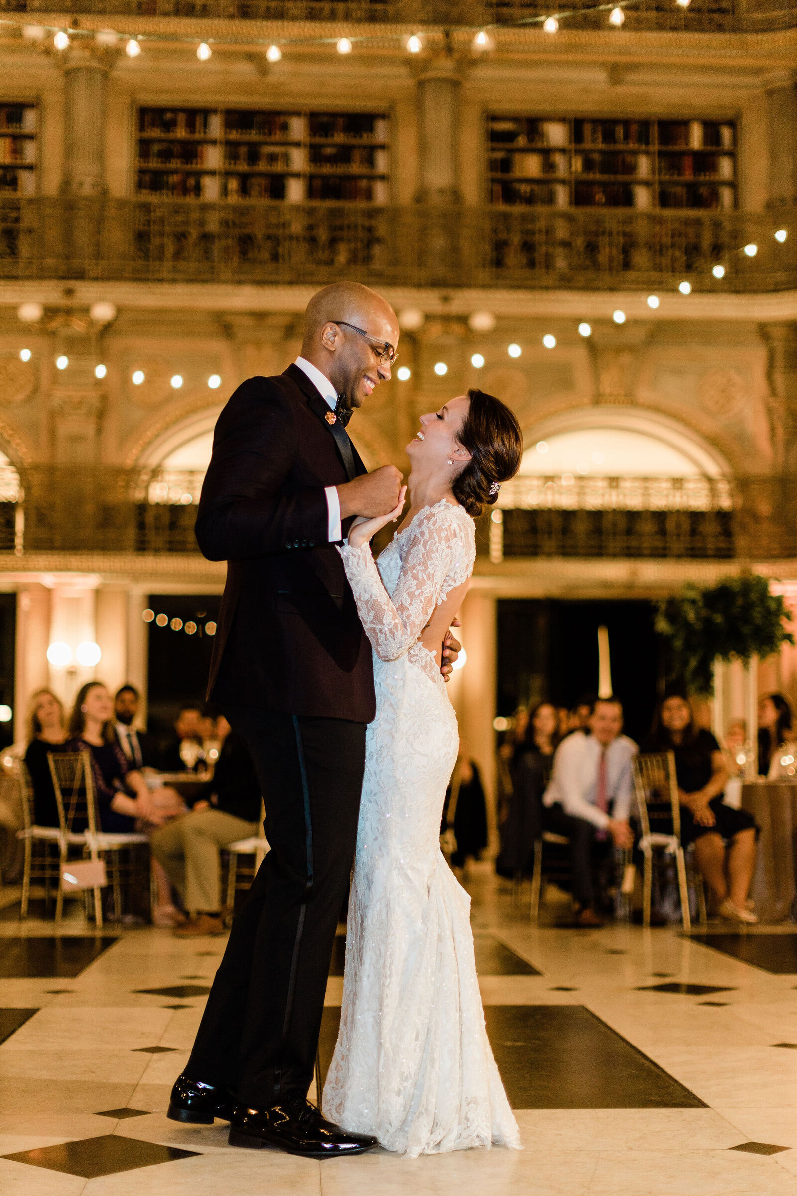 First Dance Photo  | The Peabody Library Baltimore MD | The Axtells Photo and Film
