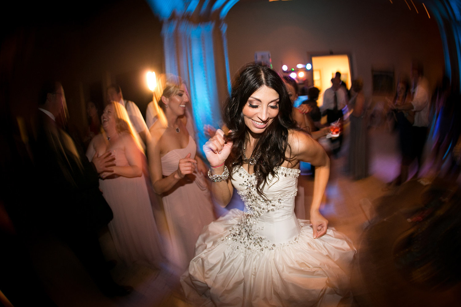 Documentary Wedding Photography styled shot of a bride at the reception