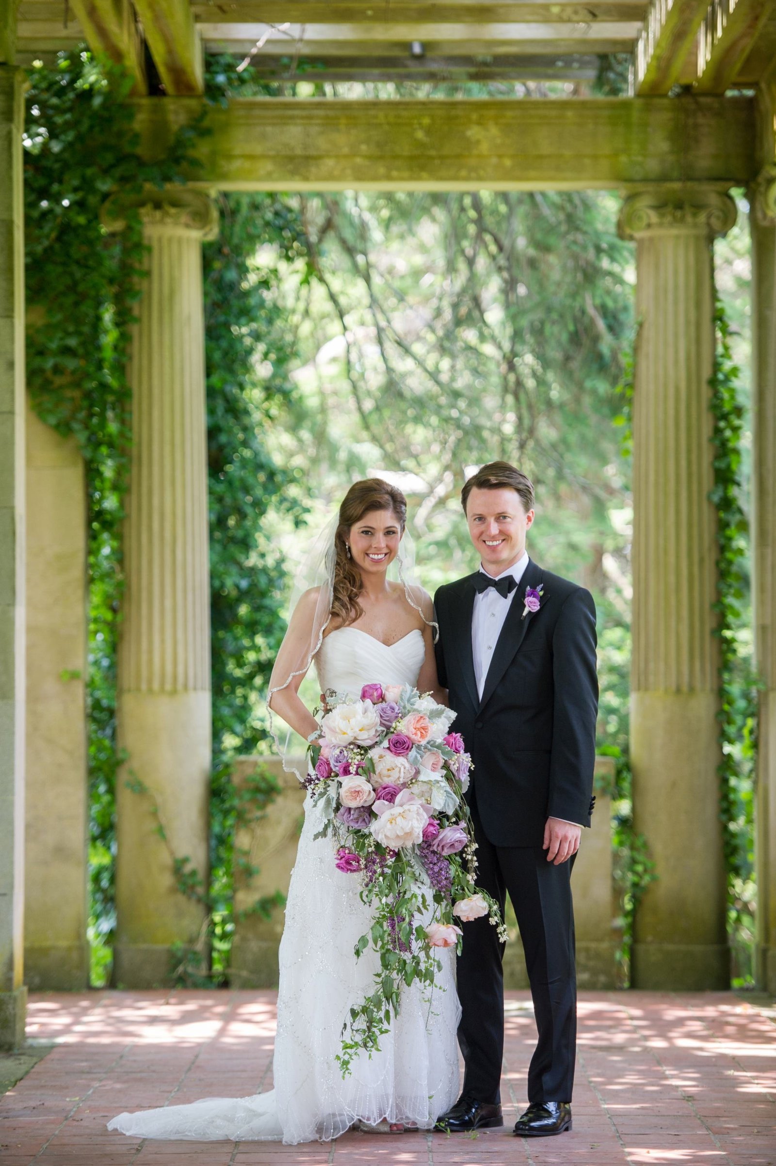 Gatsby themed wedding in purple and blush at The Branford House in Groton, CT