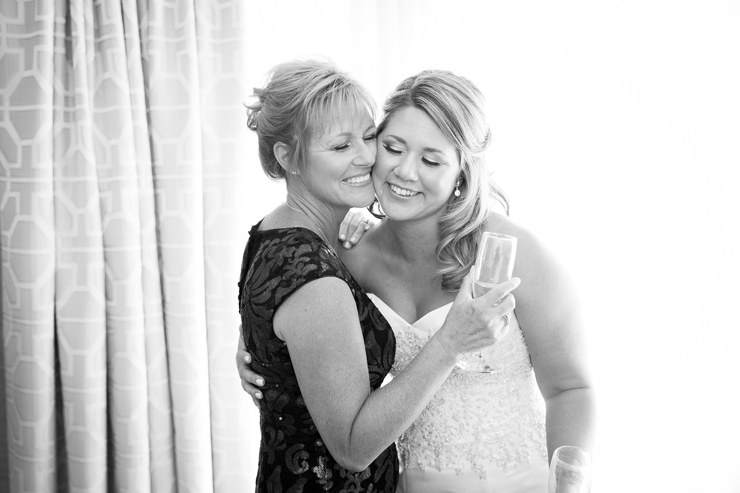 mom and bride special moment