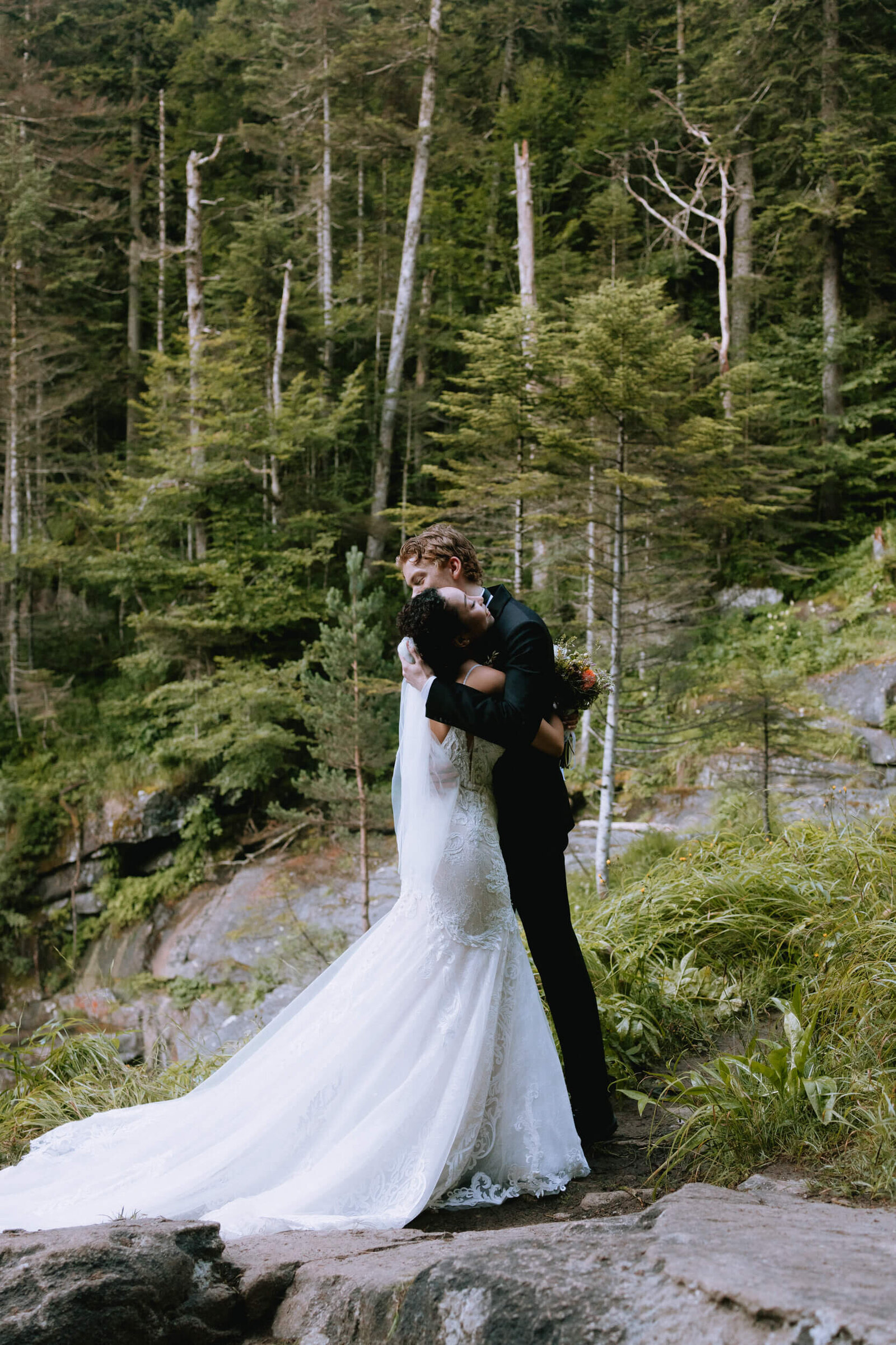 hug in the mountains