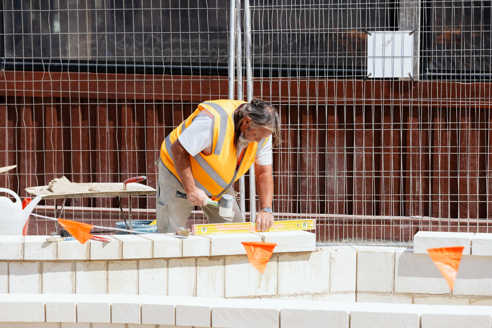 Retaining and structural works on civil project site