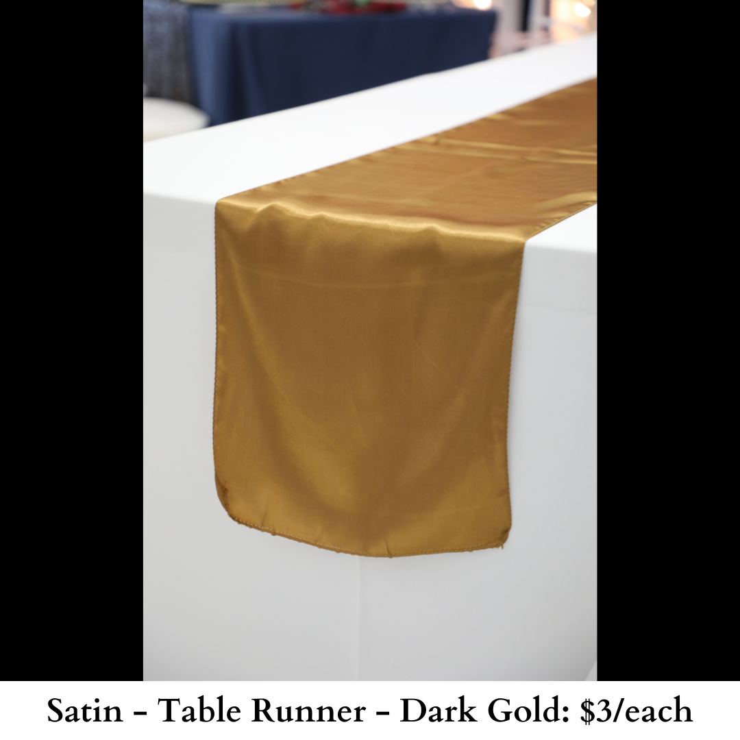 Satin-Table Runner-Dark Gold-133