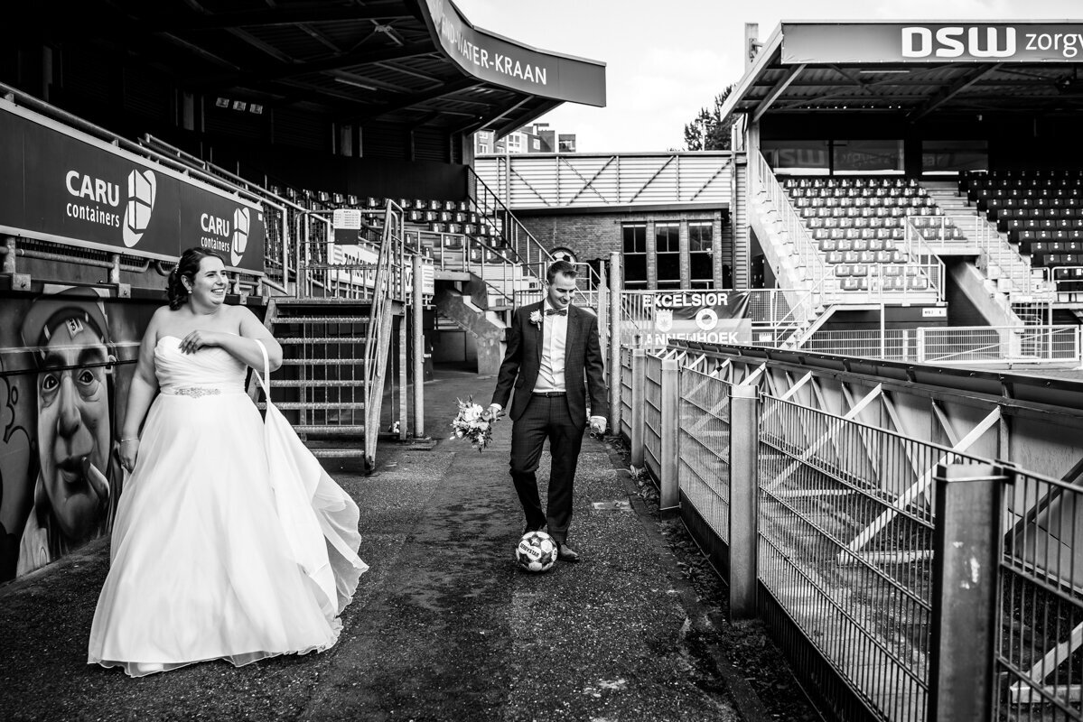 bruidsfotografie voetbal stadio excelsior rotterdam 2-01684