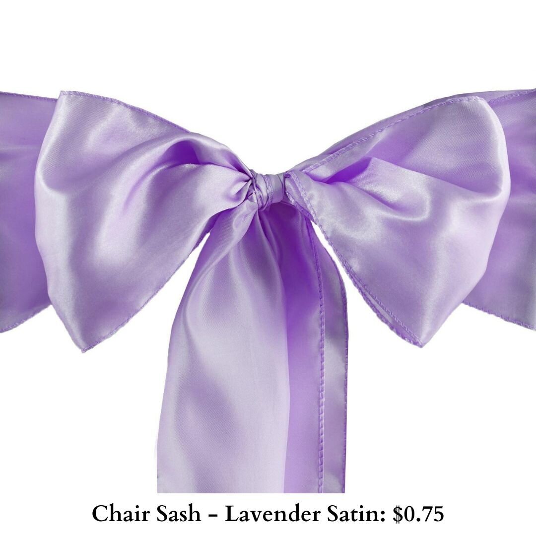 Chair Sash-Lavender Satin-264