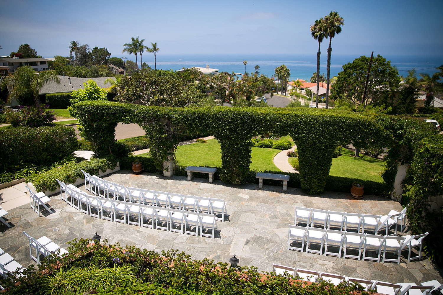 ceremony space with ocean views