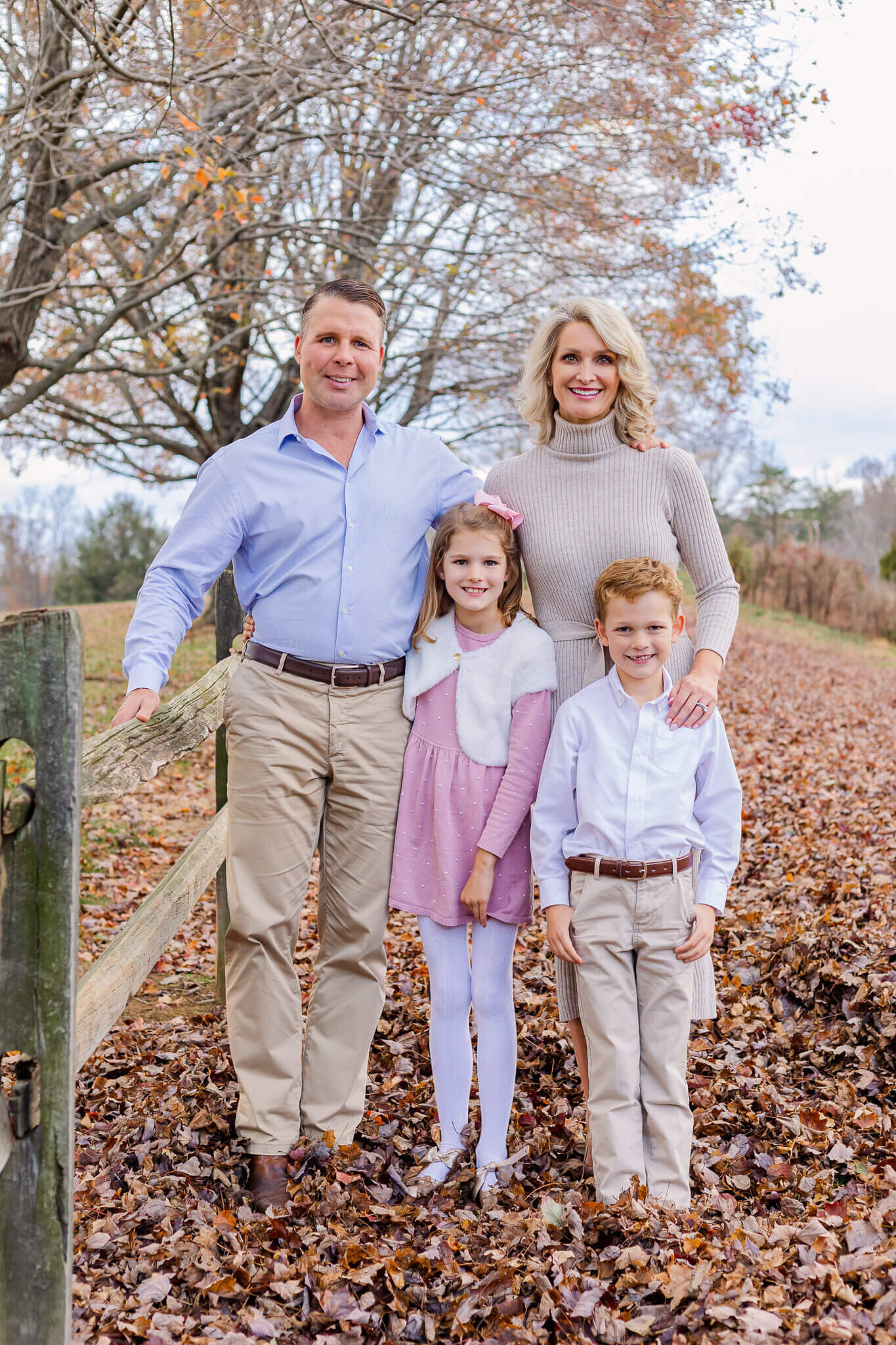 A family of four during a photo session with Burke family photographer, Melissa Driggers.