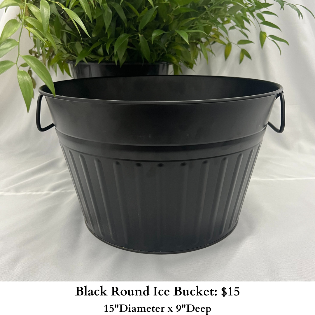 Black Round Ice Bucket-1029