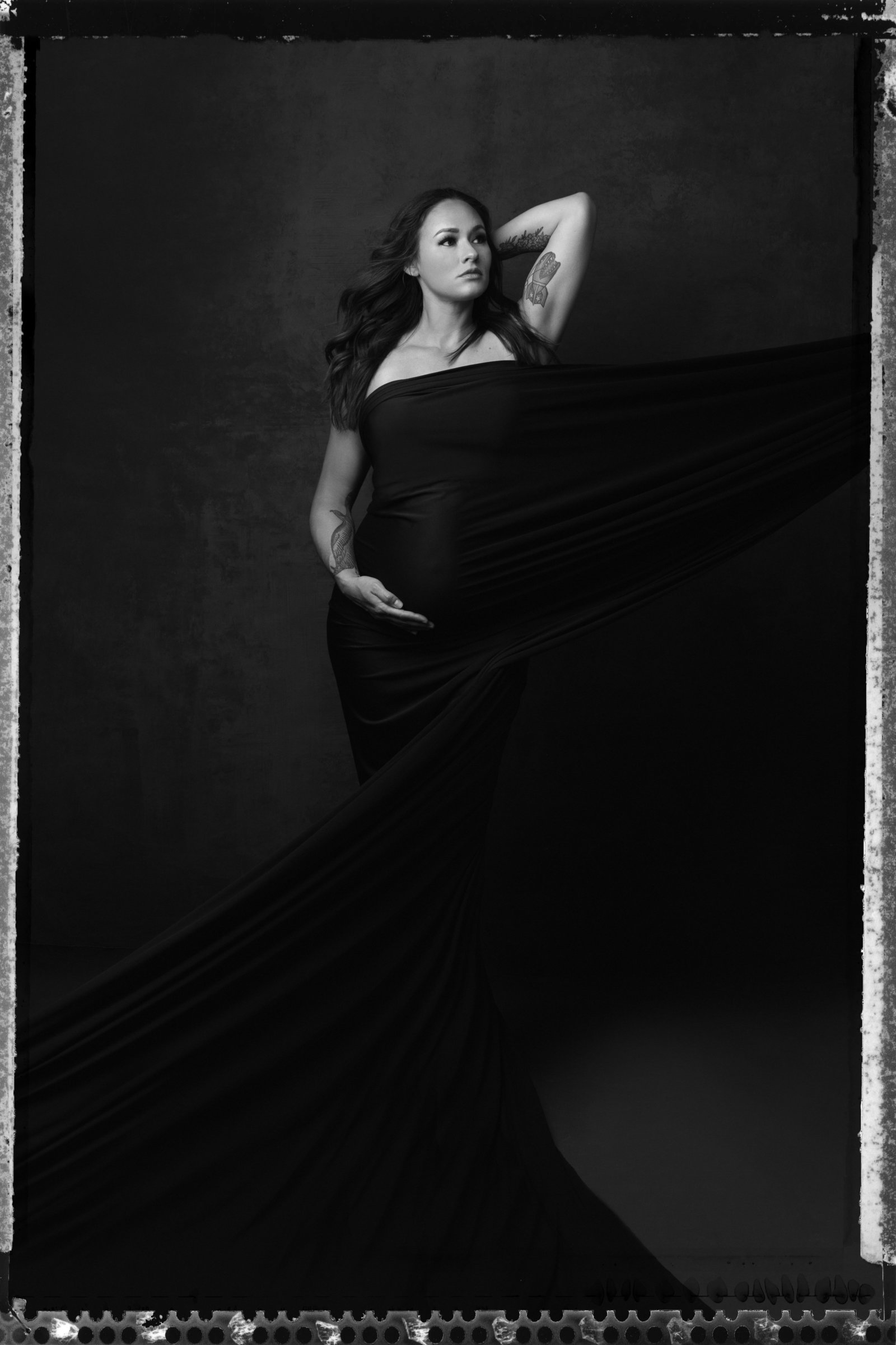 Felicia Reed Photography, Pregnancy Photoshoot, Maternity, Black and White