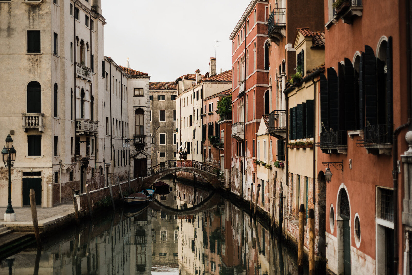 Empty canal in Venice, Italy