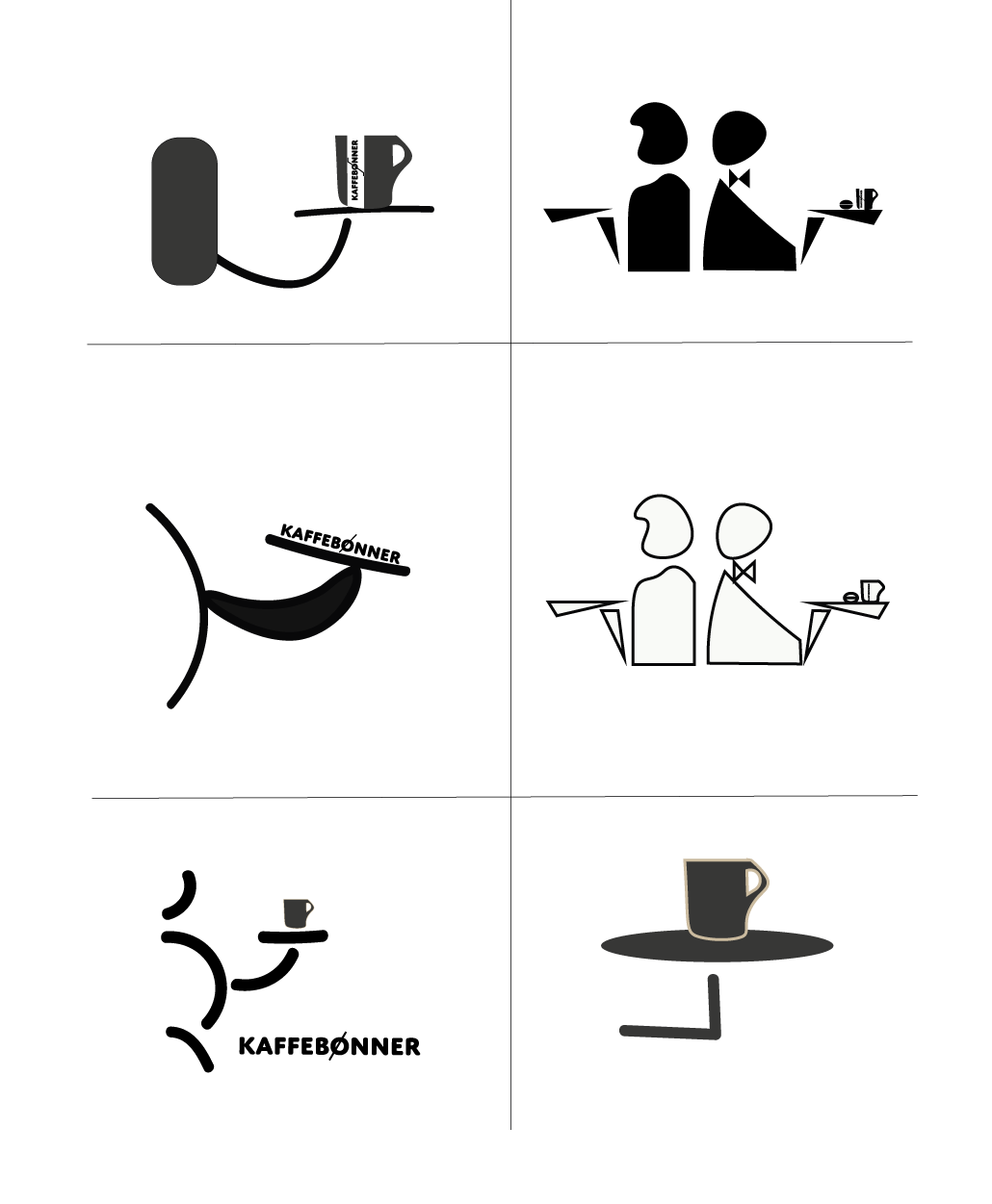 illustratie iconen café ontwerp