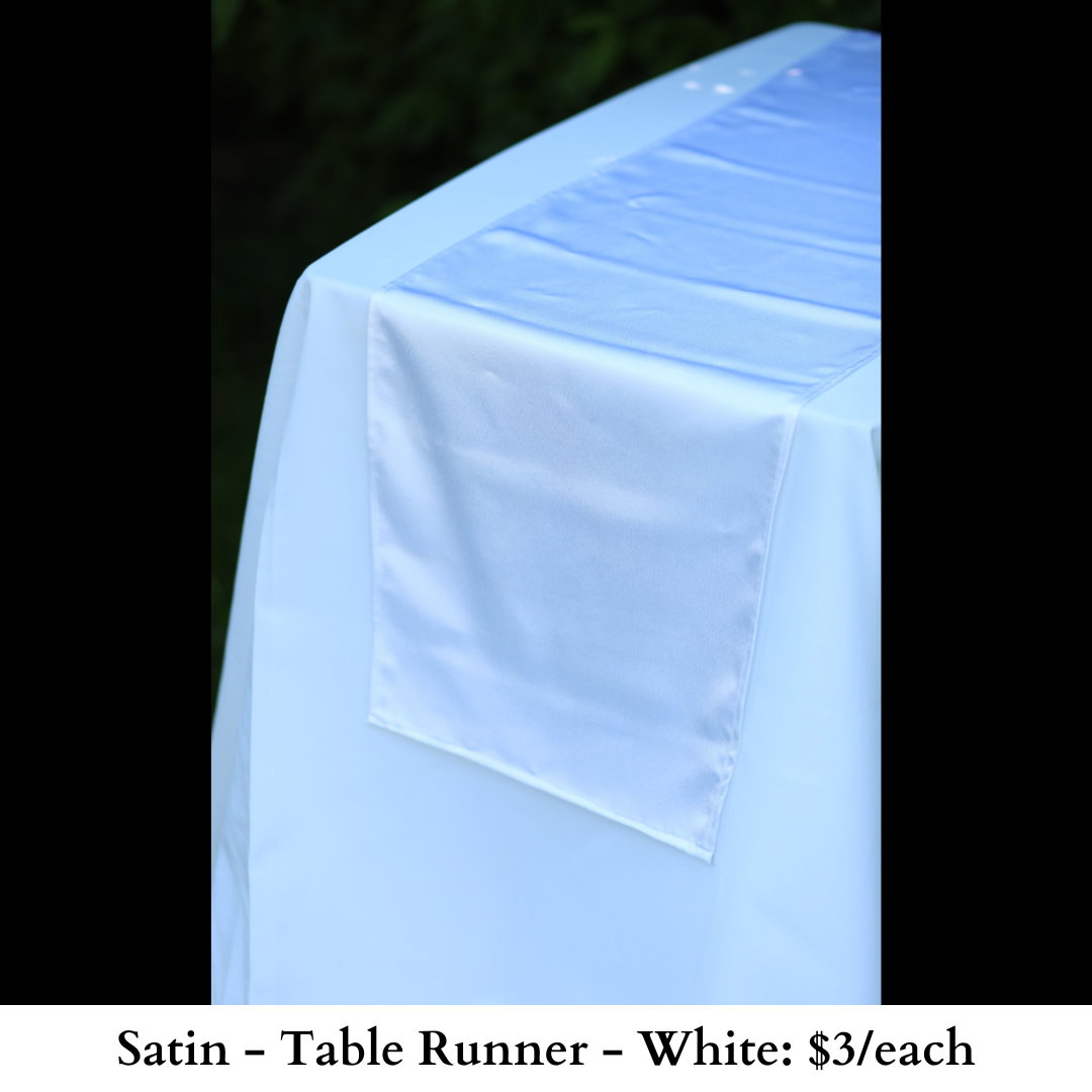 Satin-Table Runner-White-168