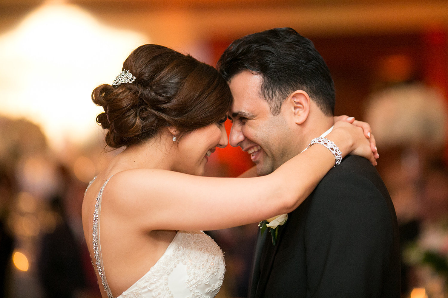 happy moment during the first dance\