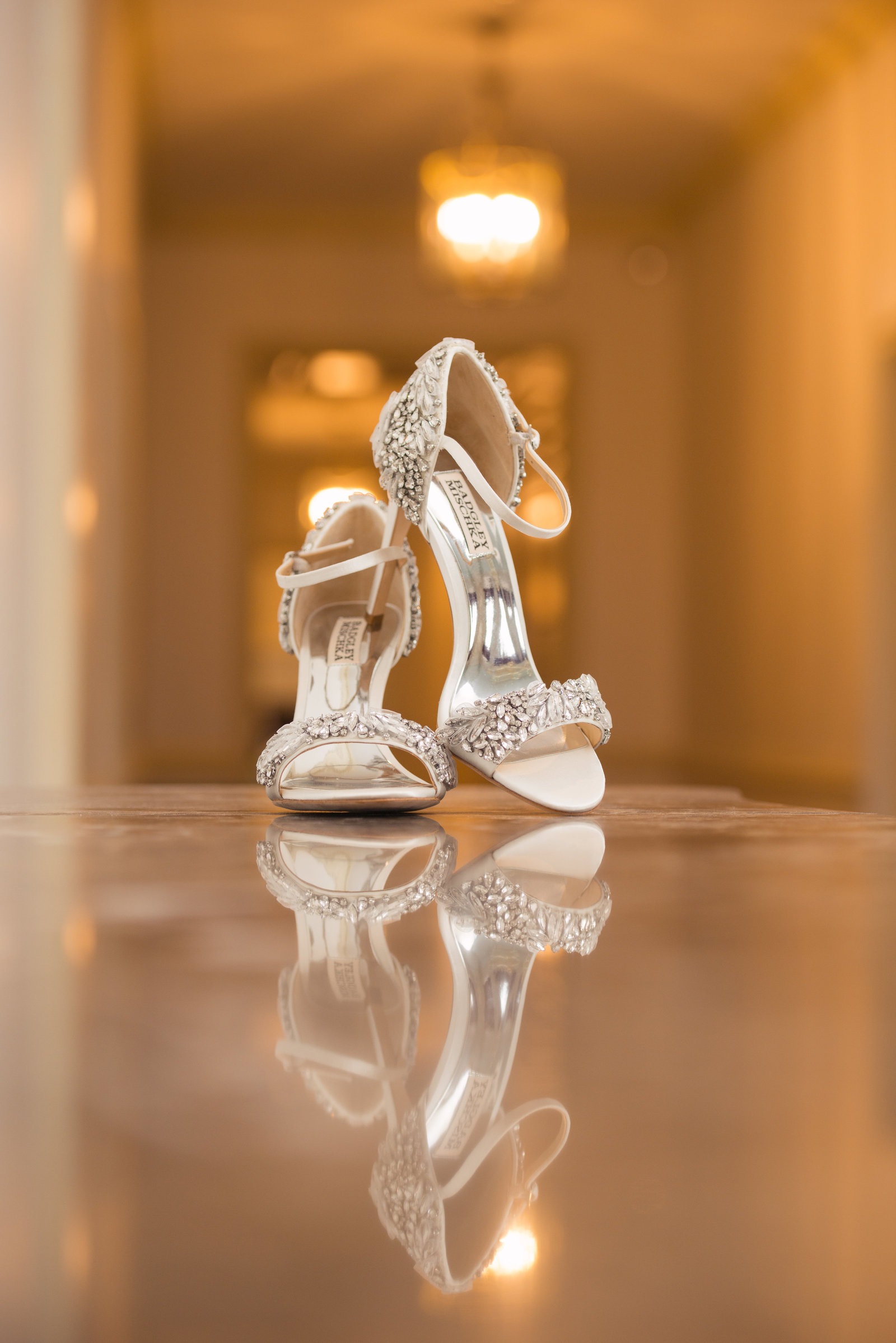 Bridal shoes at Glen Cove Mansion