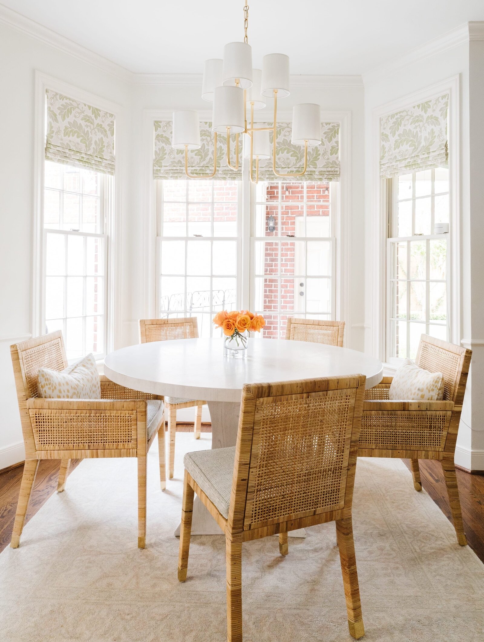 vision and hammer dining room with white table and rug