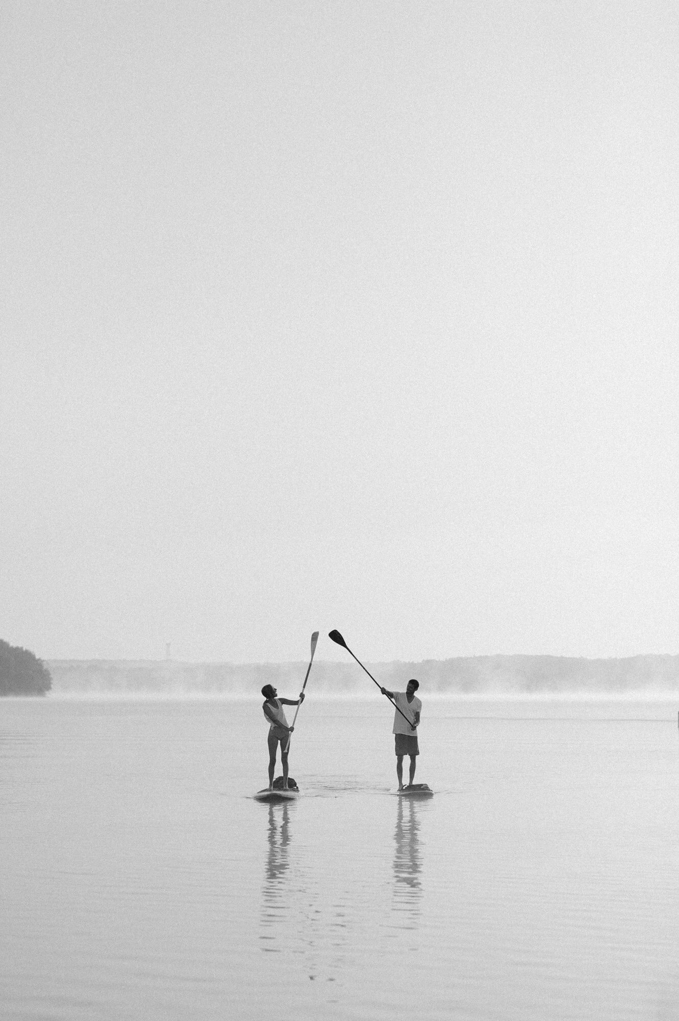 Fun couples photos on the lake