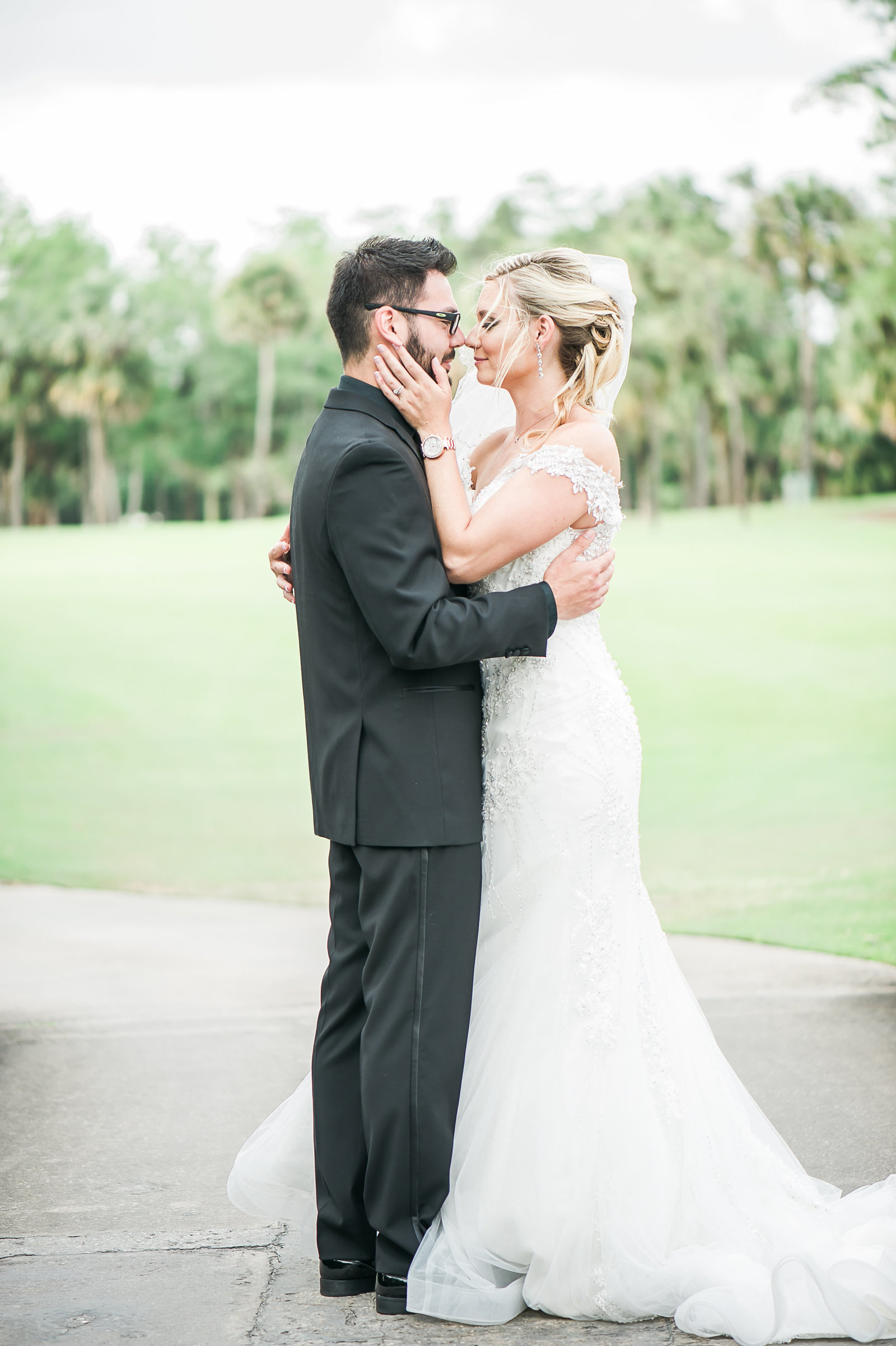 Kissing Bride and Groom - Myacoo Country Club Wedding - Palm Beach Wedding Photography by Palm Beach Photography, Inc.