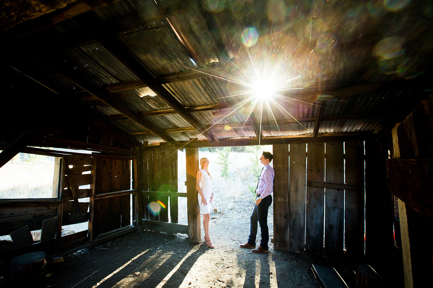 Daley Ranch engagement photos rustic barn