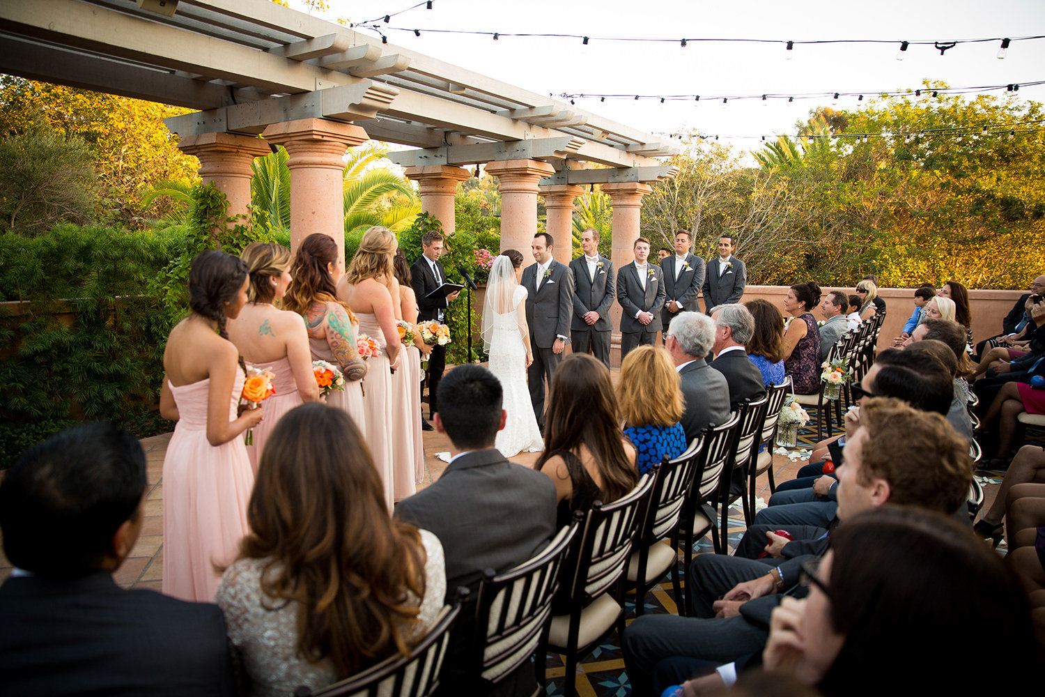 Elegant outdoor wedding ceremony