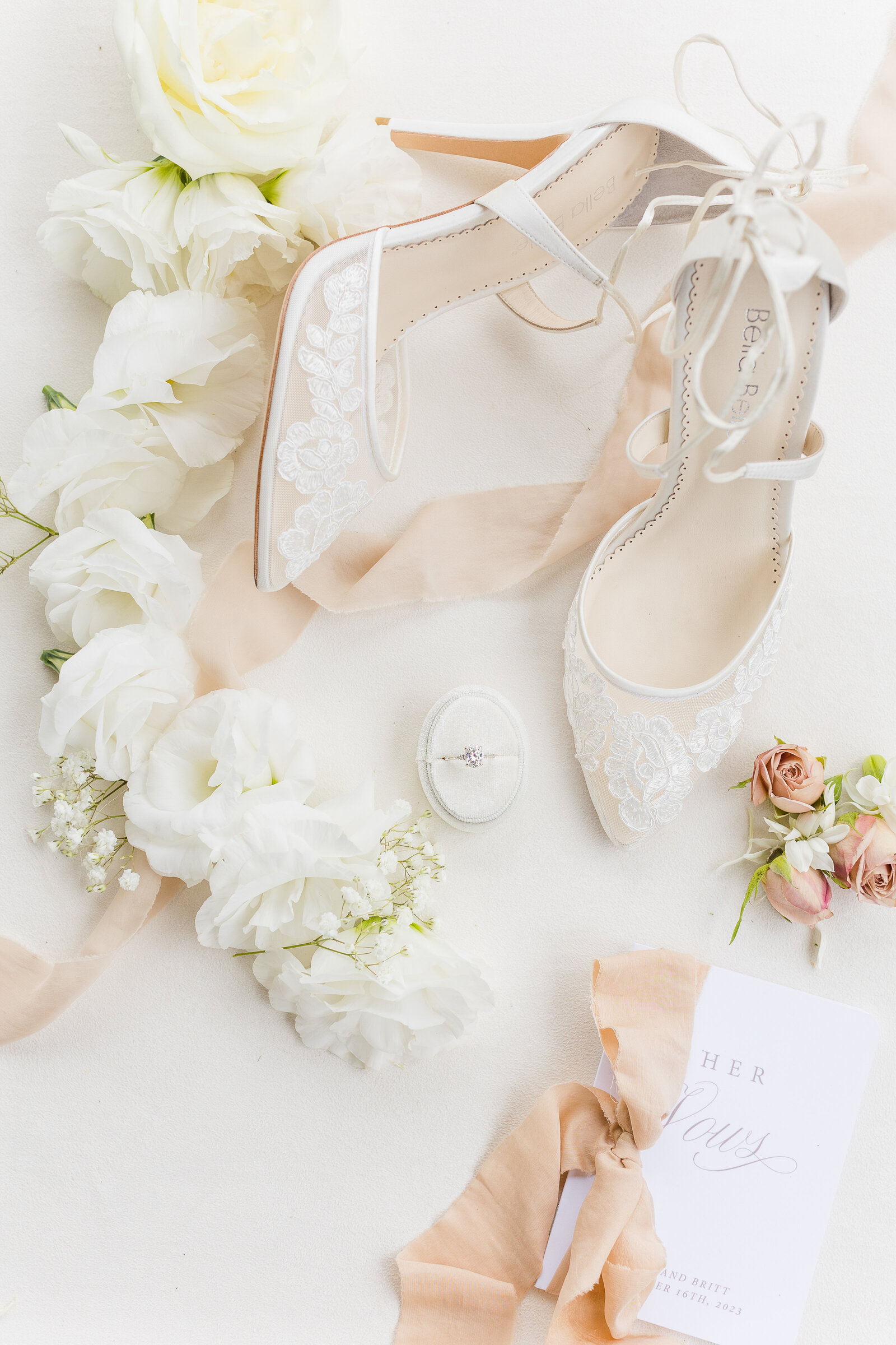 Anita Ivory Bella Belle lace wedding bridal shoes