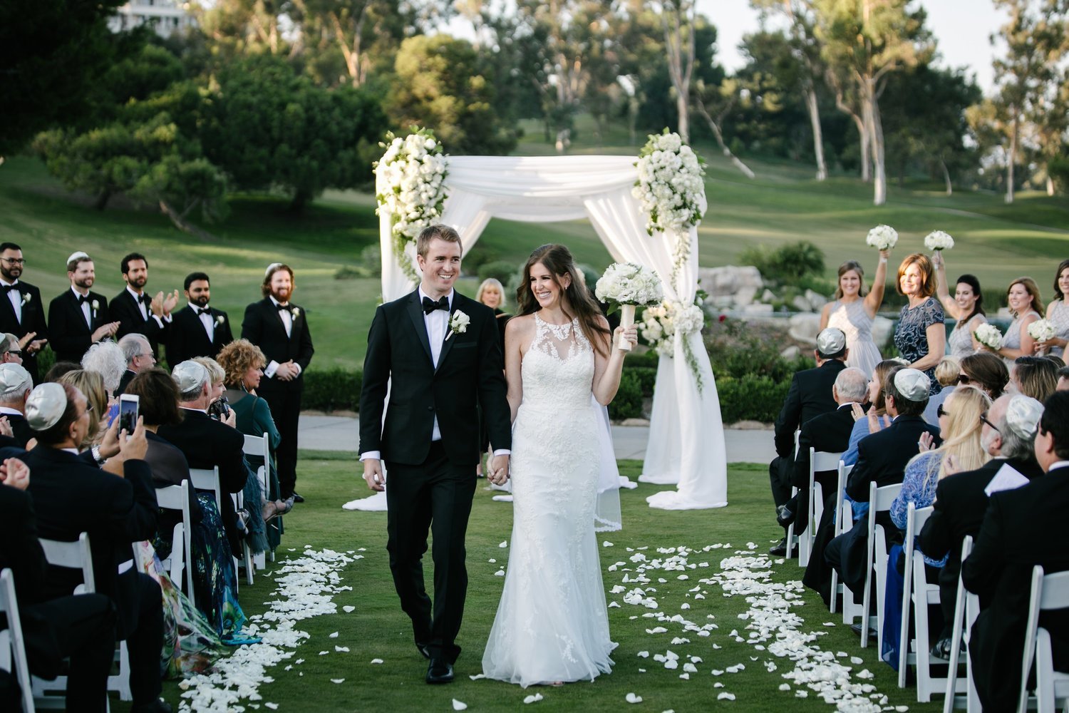 bride and groom married at marbella country club in san juan capistrano