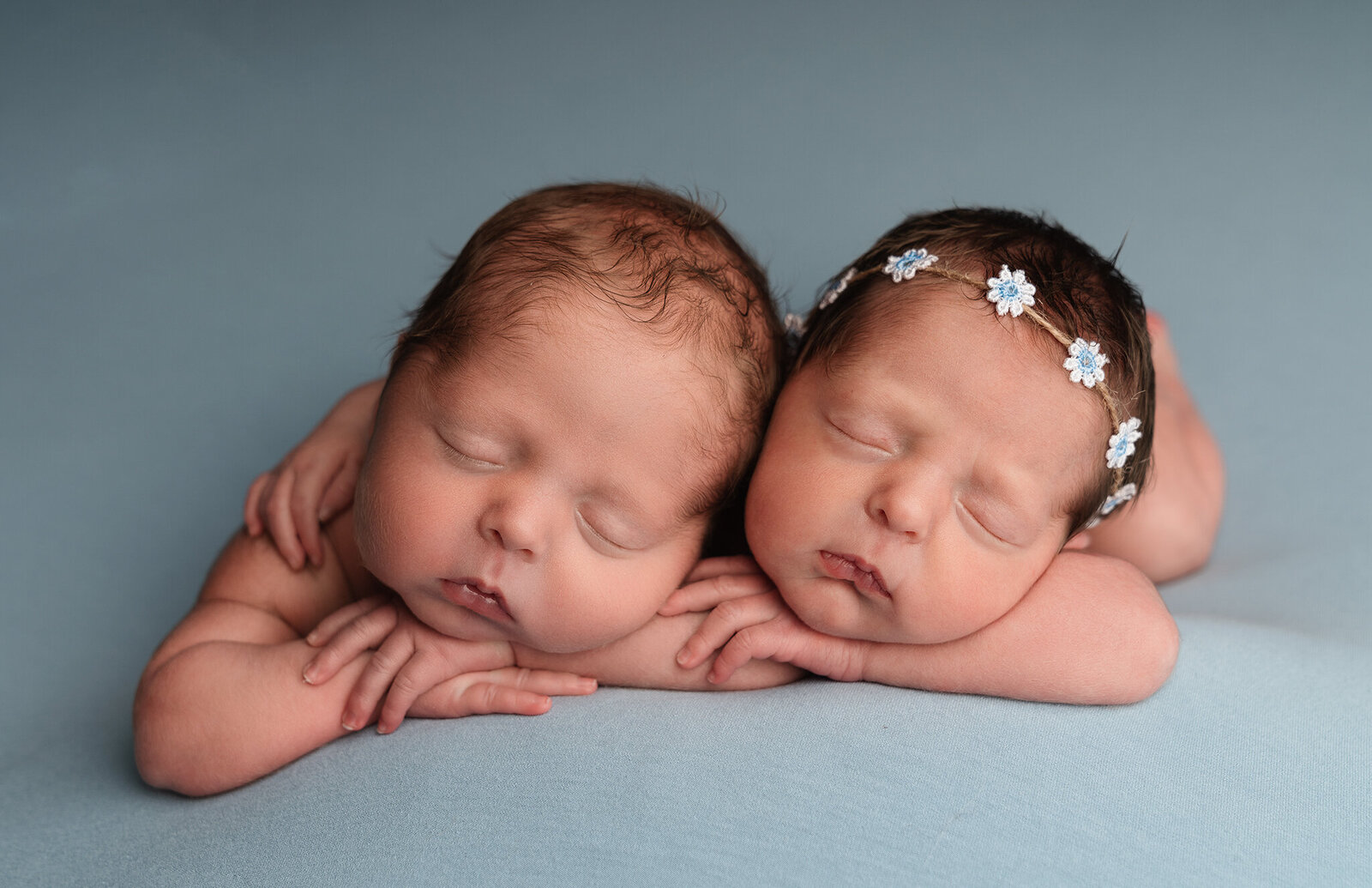 twins newborn baby boy girl andrea b photography