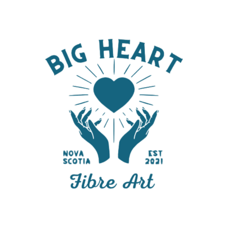 Big Heart Fibre Art Blue Logo
