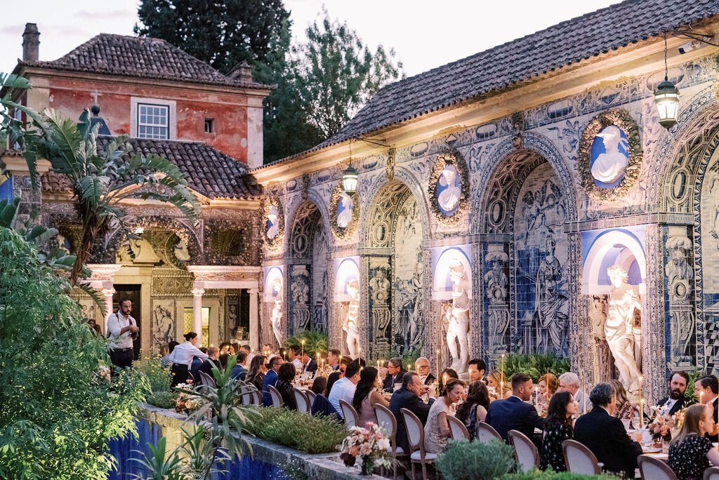 Magical Candlelit Intimate Wedding Reception in Palácio Marqueses da Fronteira by Wedding Planner and Designer Sofia Nascimento Studios