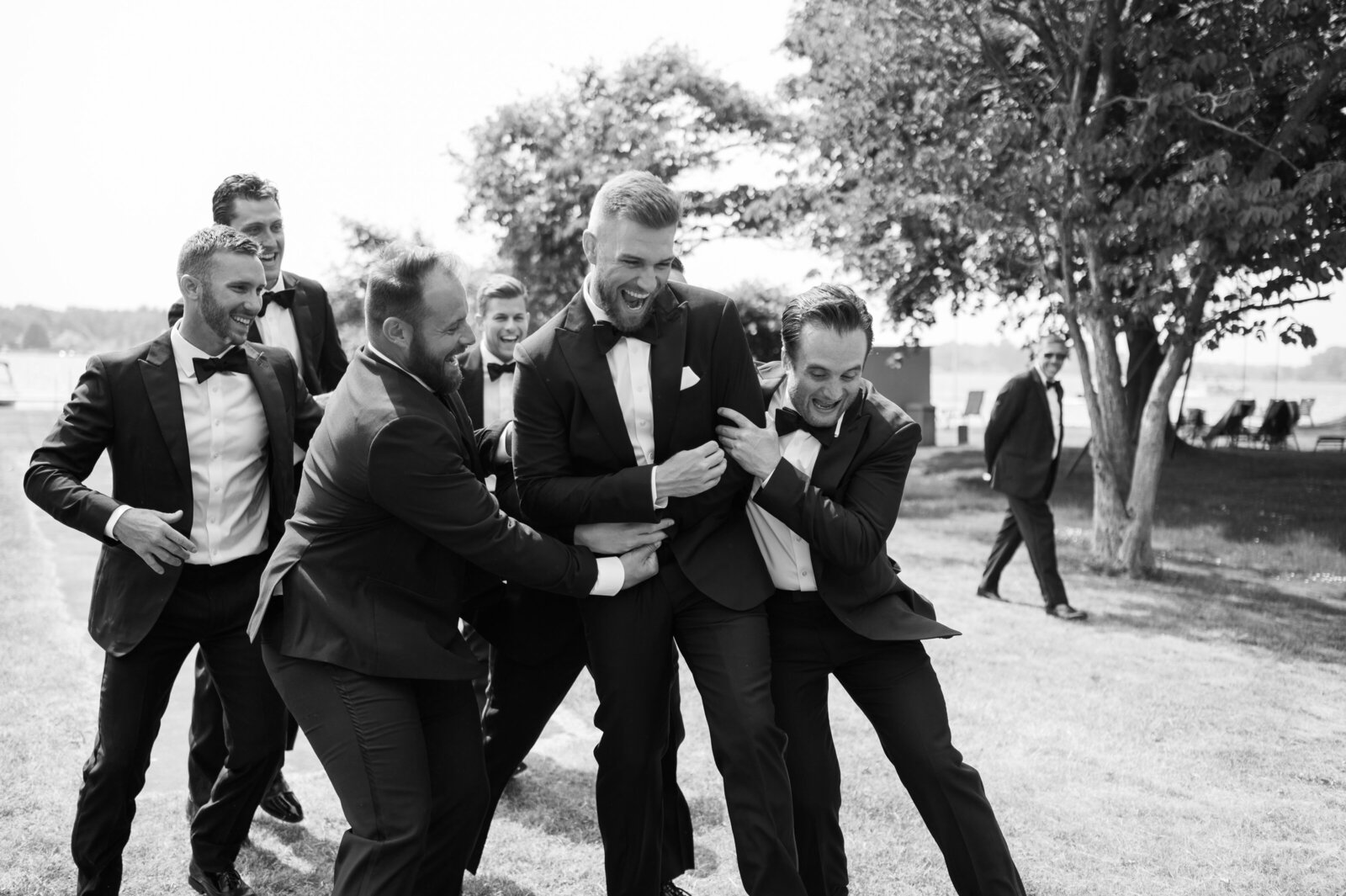 editorial photoshoot with groom and groomsmen