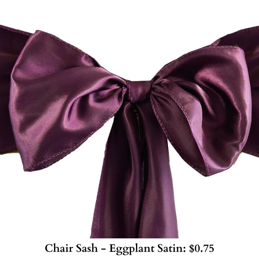 Chair Sash-Eggplant Satin-576