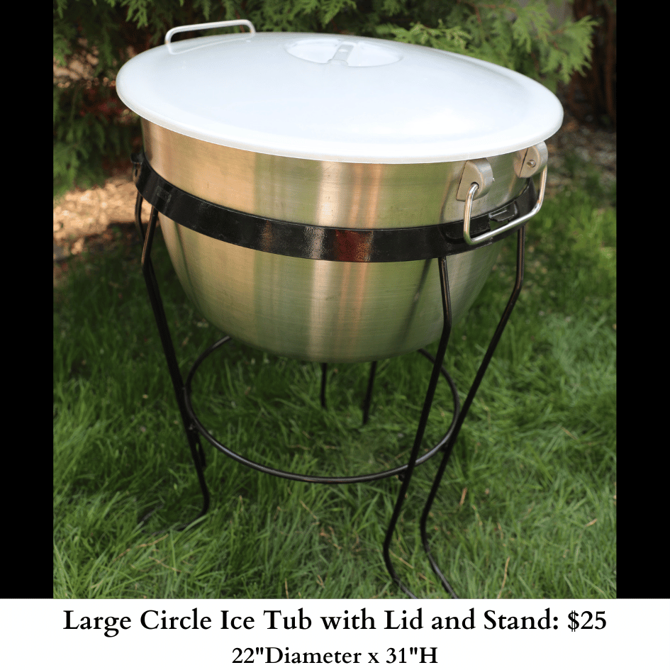 Large Circle Ice Tub with Lid and Stand-650