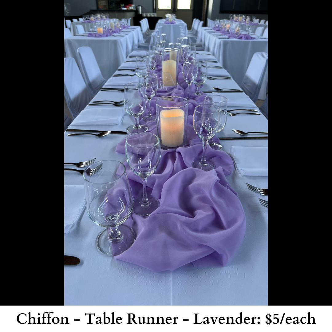 Chiffon-Table Runner-Lavender-404
