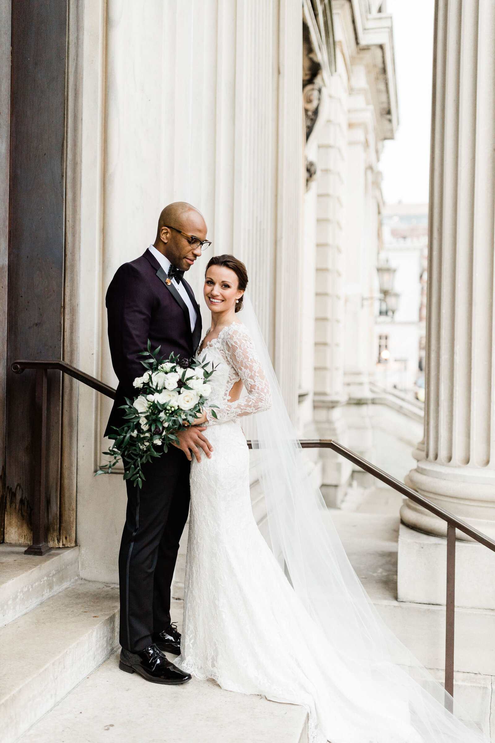 Classic Wedding Photos | The Peabody Library Baltimore MD | The Axtells Photo and Film