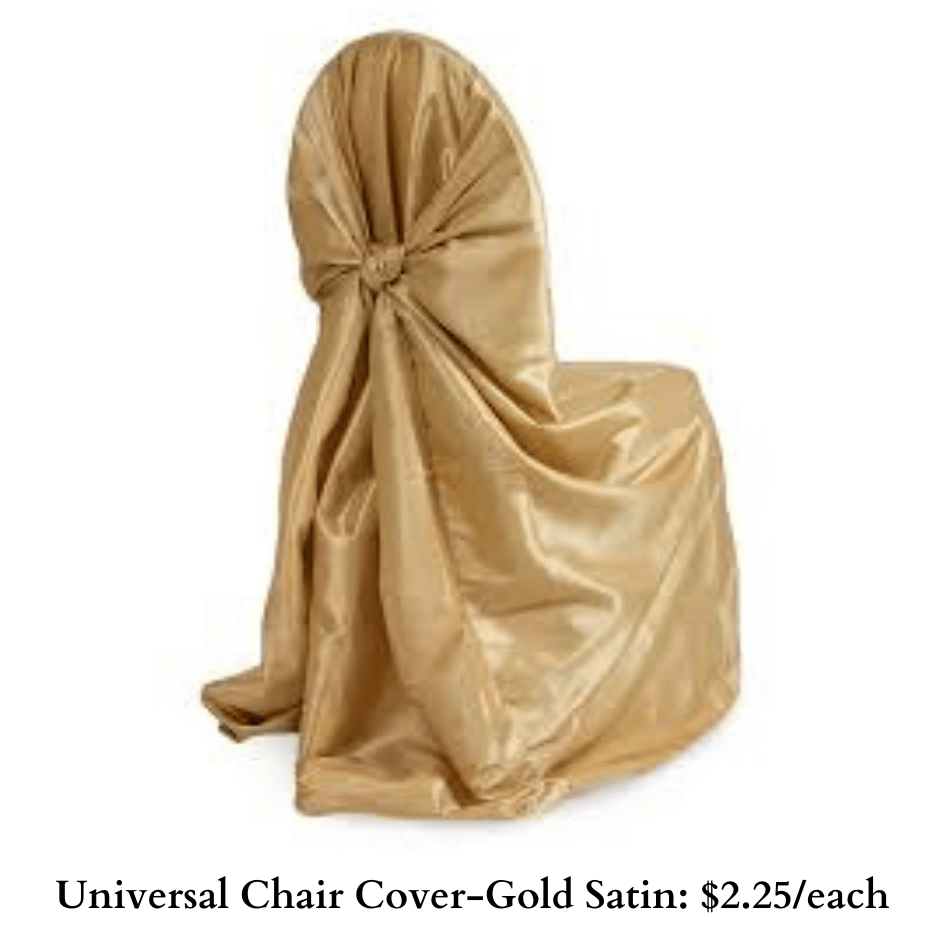 Universal Chair Cover-Gold Satin-377