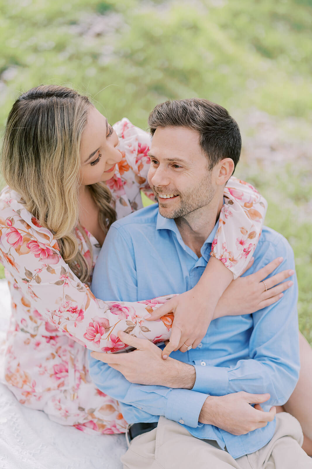 Immerse in romance with our Adelaide almond blossom couple's photoshoot, capturing love amid nature's beauty.