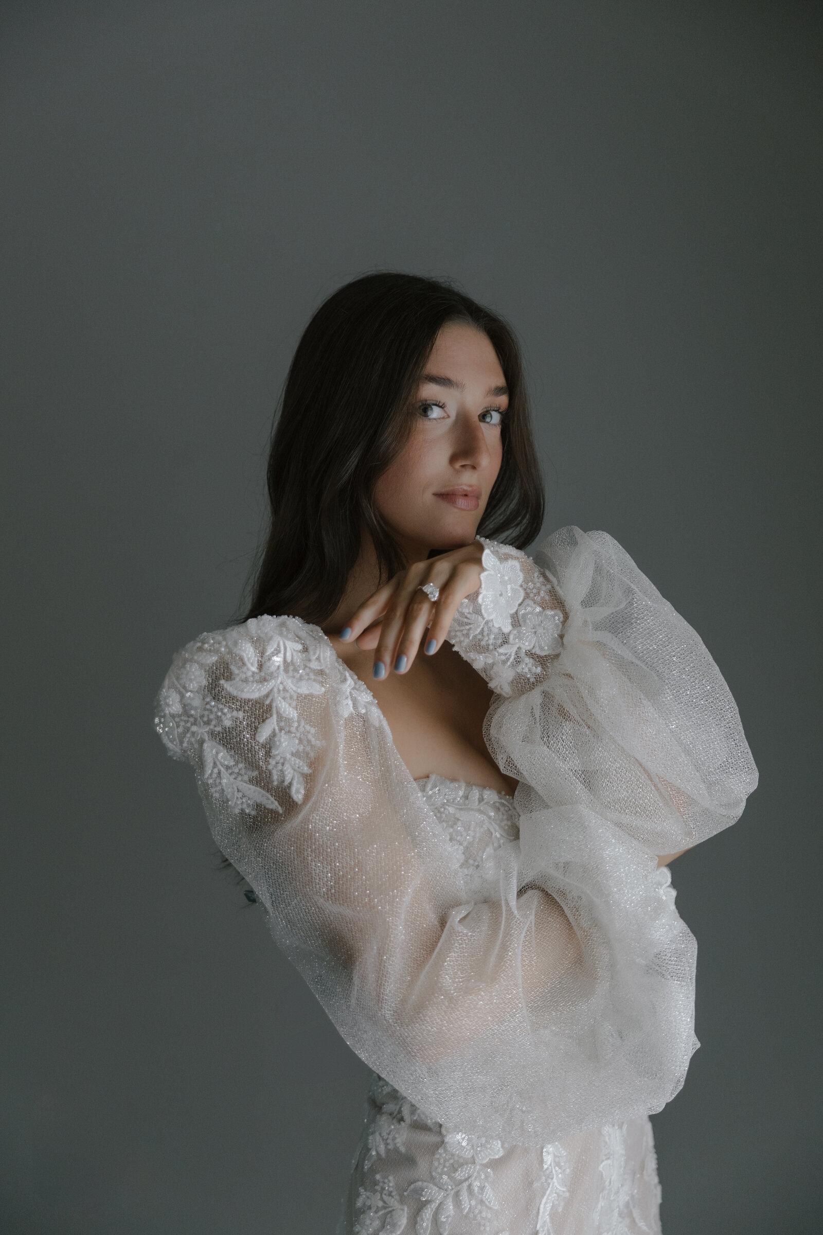 Moments before her grand walk down the isle, the bride wanted portraits alone.