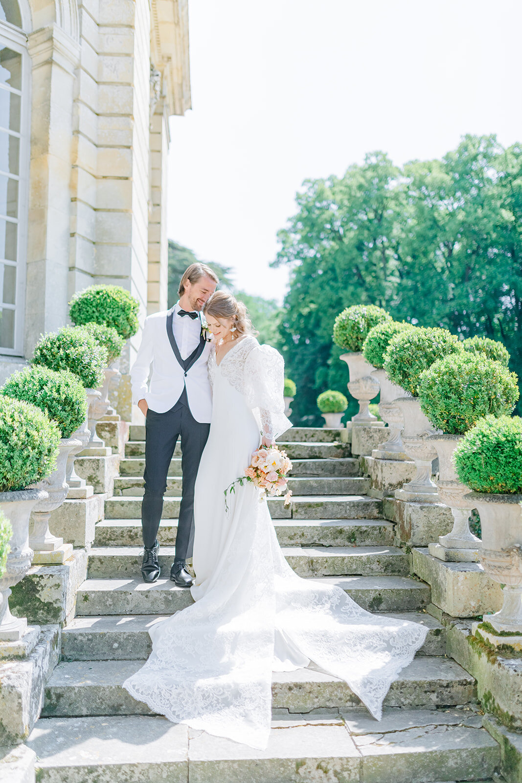 Morgane Ball Photographer Wedding Engagement Couple Paris France fine art chateau de champlatreux