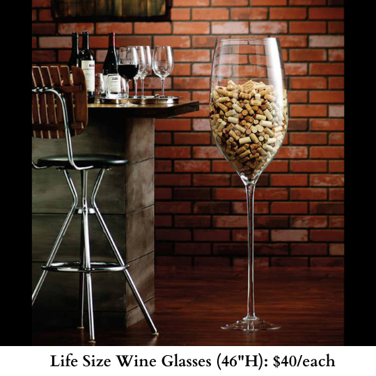Life Size Wine Glasses-555