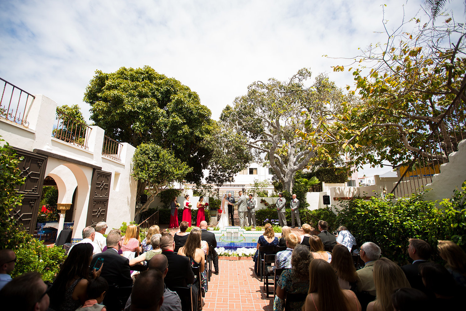 ceremony space at darlington house wide view