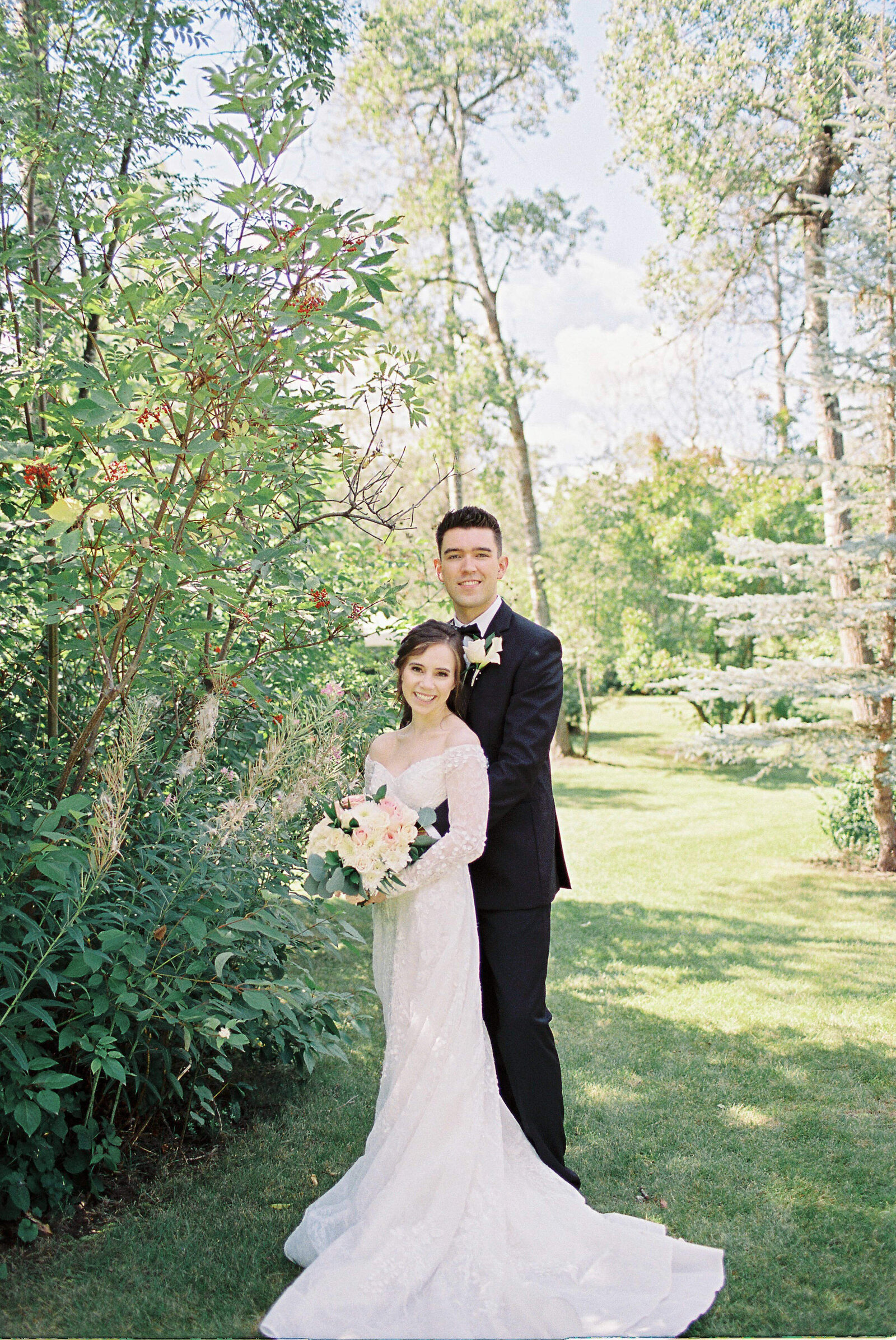 Wedding Photo in Backyard