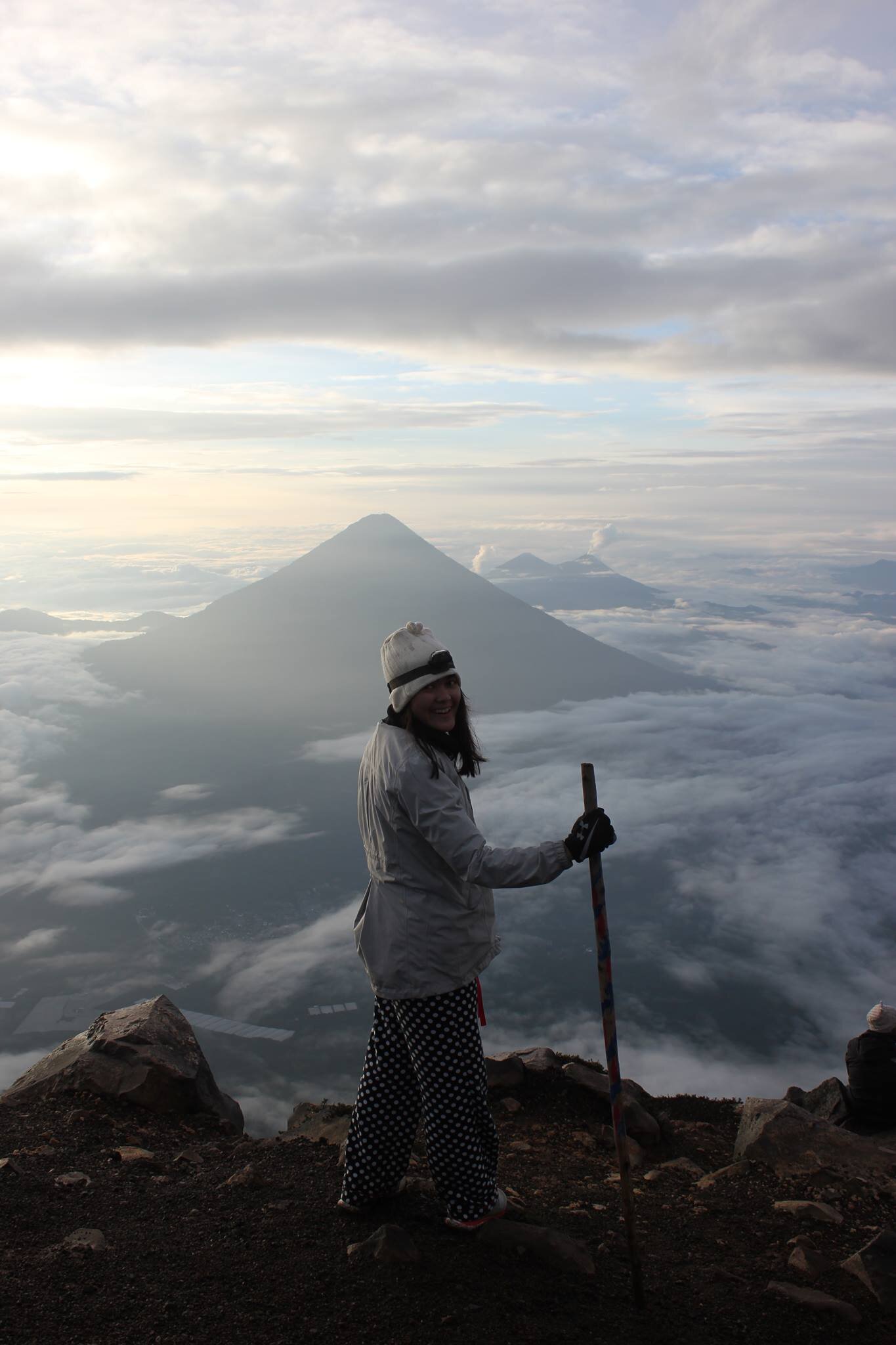 Hiking Volcano Acatenango Stratovolcano in Guatemala