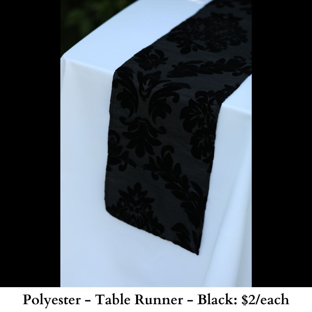Polyester-Table Runner-Black-172