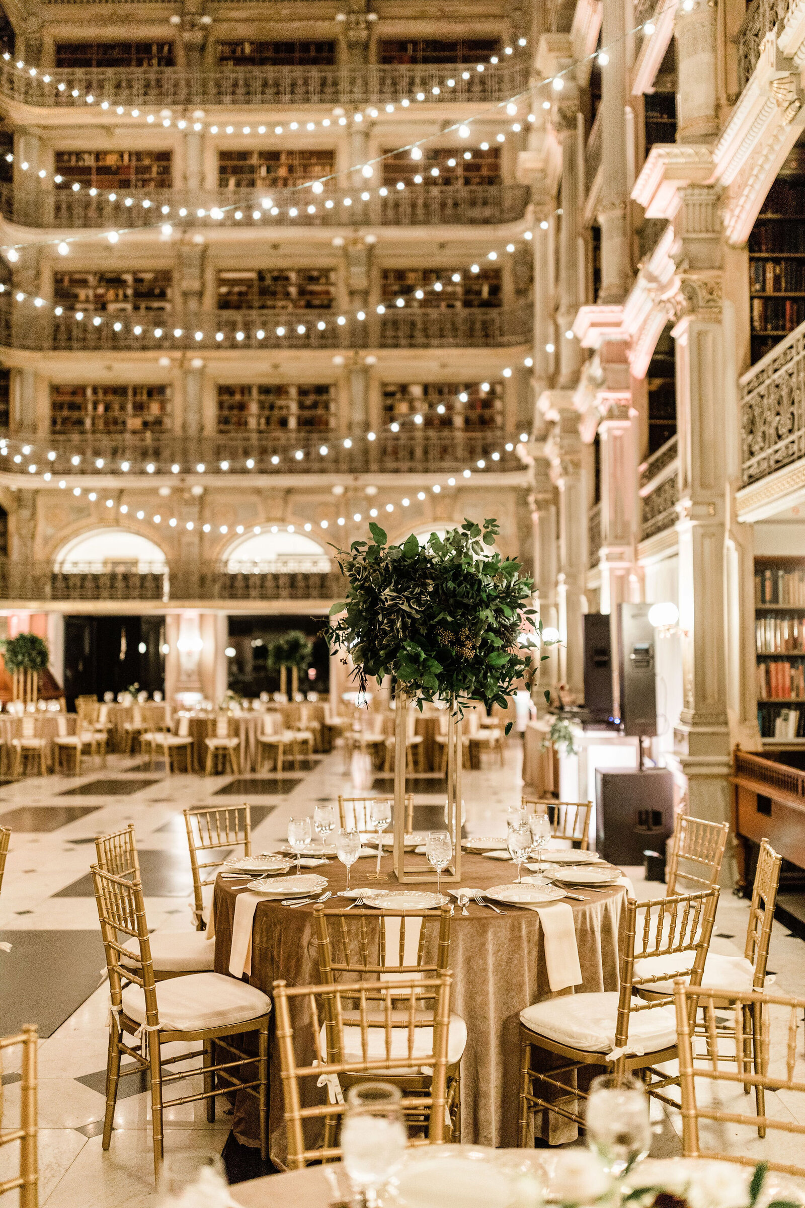Reception Details | The Peabody Library Baltimore MD | The Axtells Photo and Film