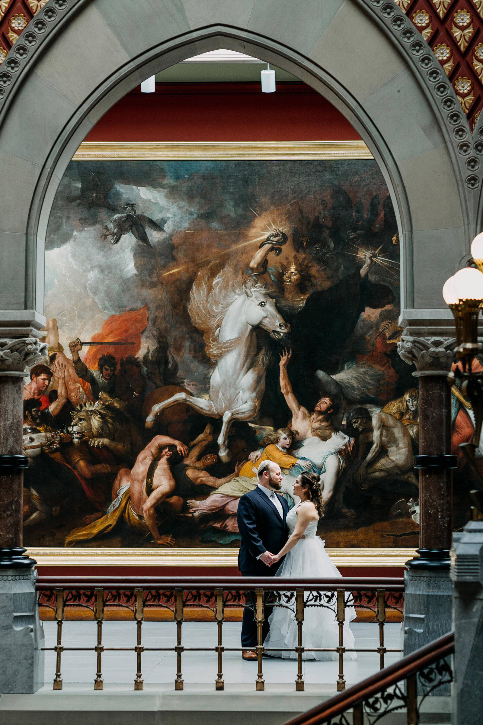 couple at historic pafa painting