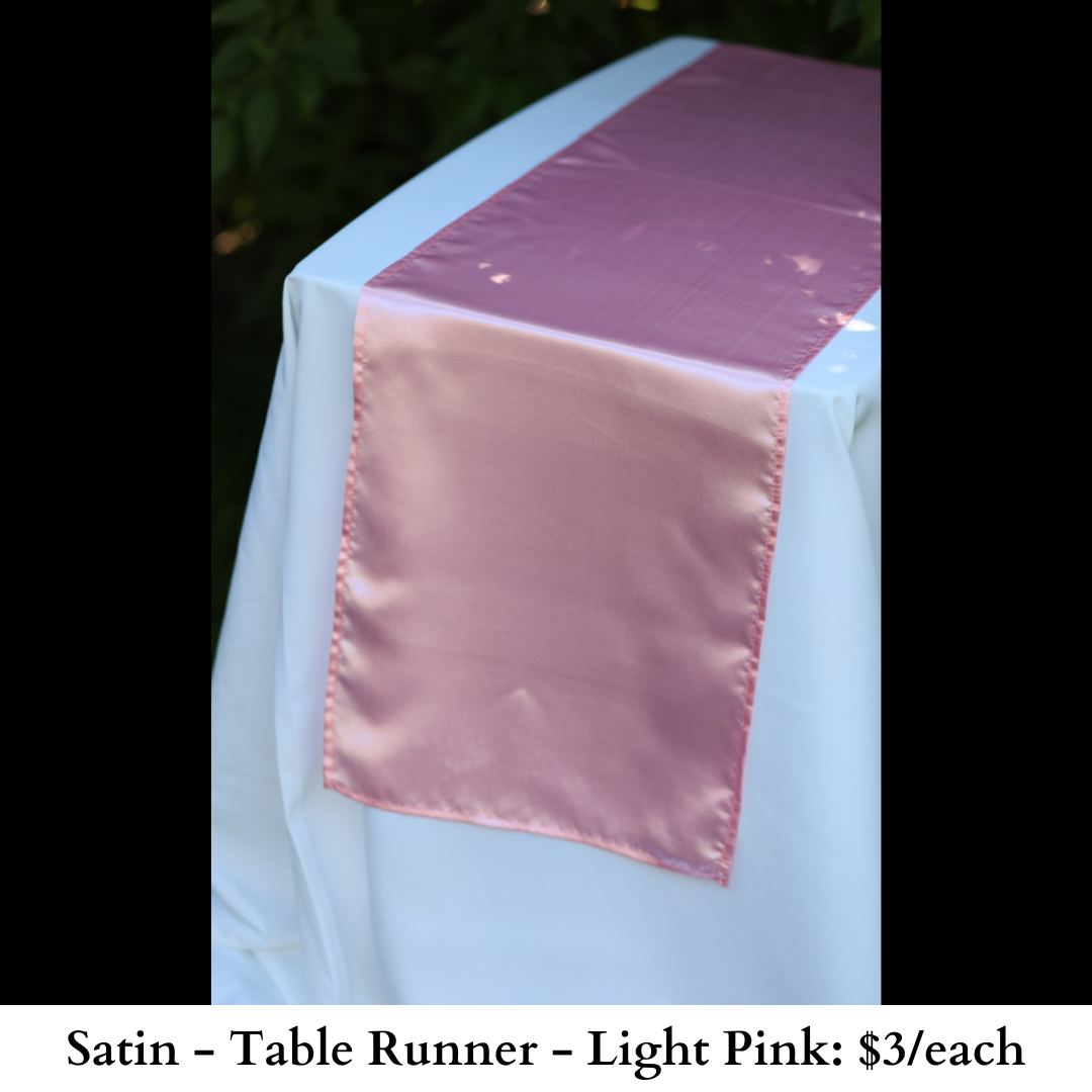 Satin-Table Runner-Light Pink-174