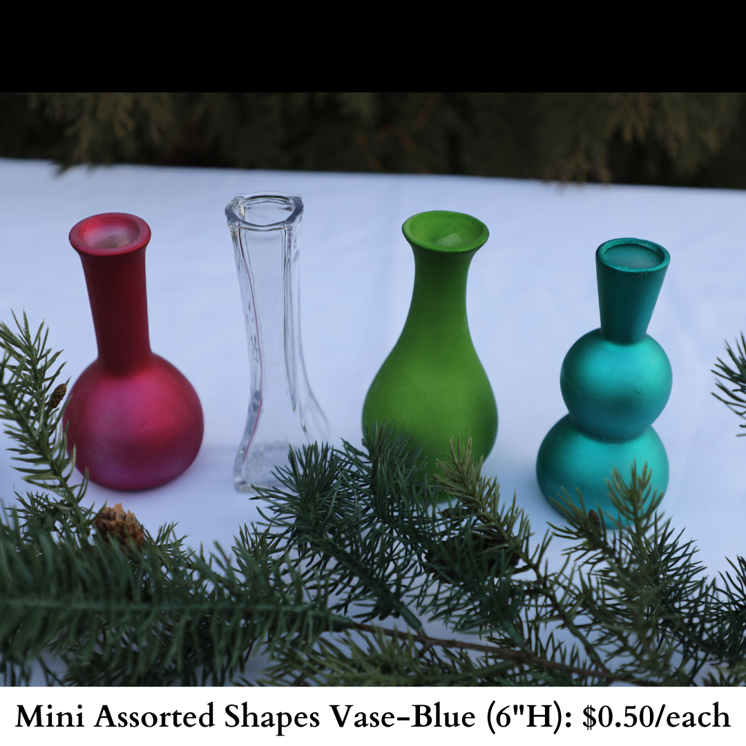 Mini Assorted Shapes Vase-Blue-517