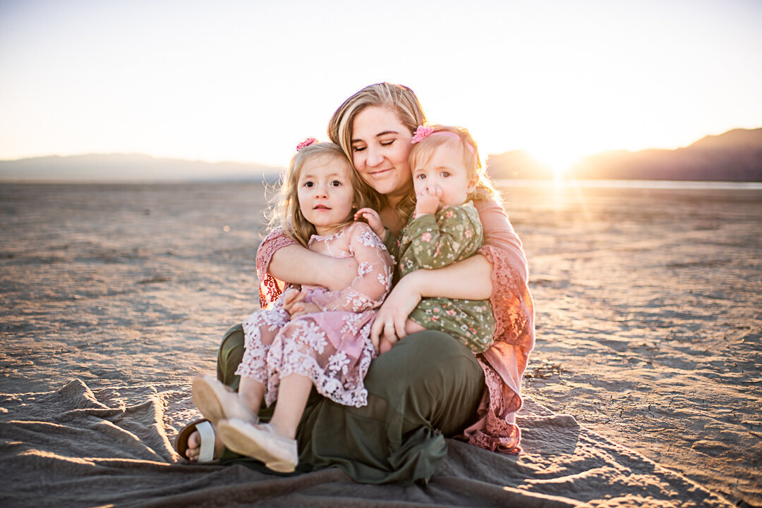 Family Session at the Dry Lake Bed Las Vegas