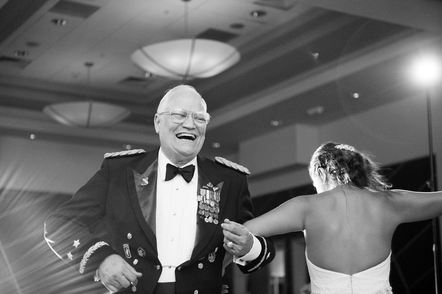 father daughter dance laughing