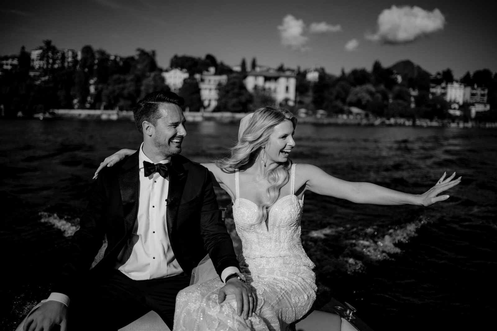 Italian lakes wedding scene by wedding photographers Ludovica & Valerio
